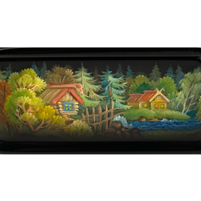 Шкатулка "Рыба-кит" Захаров, Федоскино