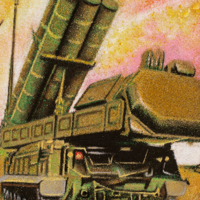 Картина из янтаря "Военная техника"