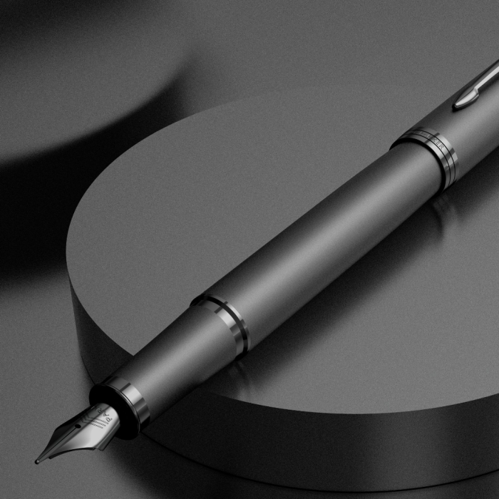 Ручка перьевая Parker IM Monochrome Black в подарочной упаковке.