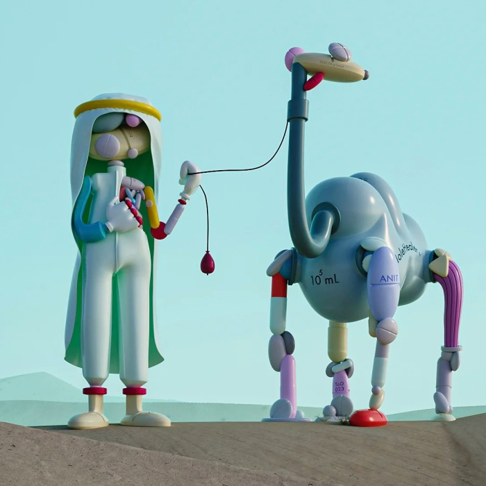 Скульптура "Desert Pillman" художника Тараса Желтышева