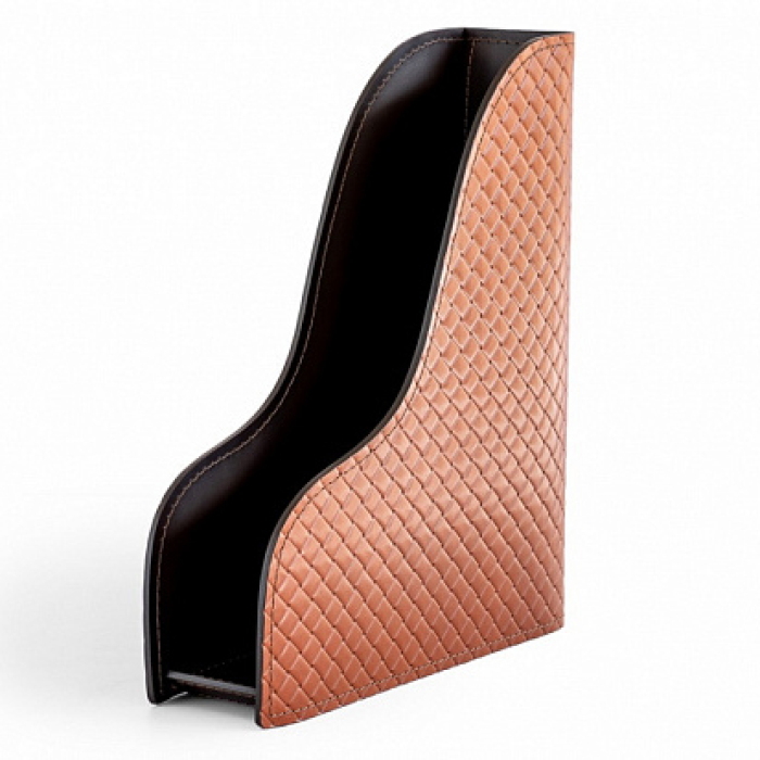 Настольный набор из кожи FG Tan treccia/cuoietto шоколад, 15 предметов