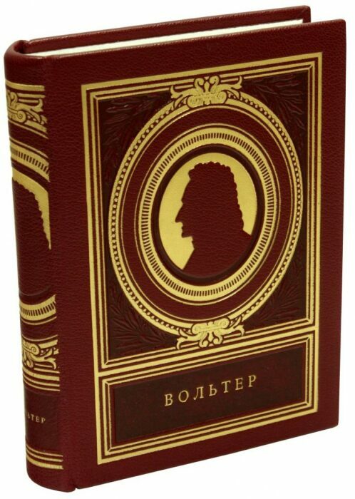 Книга в кожаном переплёте "Мысли замечательных людей: Франсуа Вольтер"