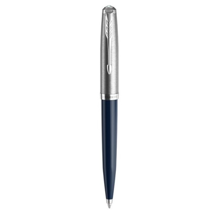 Шариковая ручка Parker 51 CORE MIDNIGHT BLUE CT в подарочной упаковке.