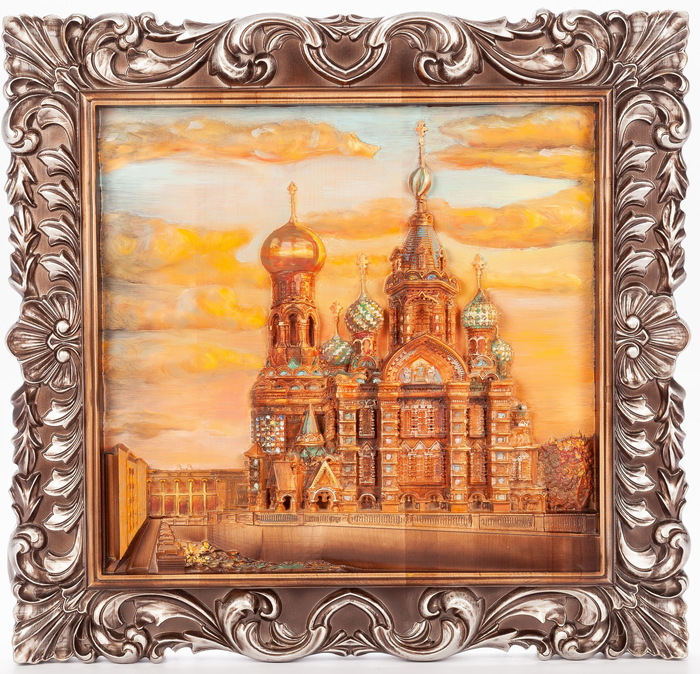Панно из липы "Спас на крови"
