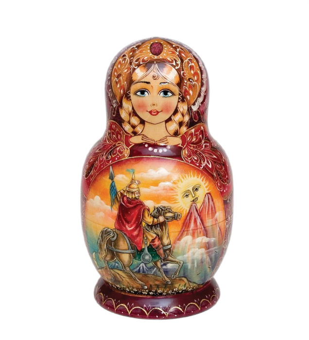 Матрешка-сказка из липы "Спящая Красавица" на 10 мест