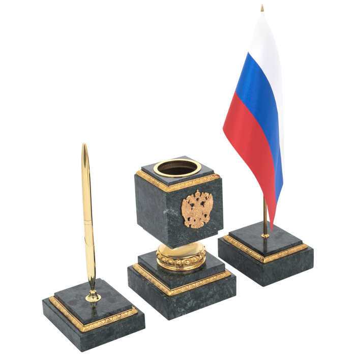 Настольный набор из мрамора "Правитель. Лев"