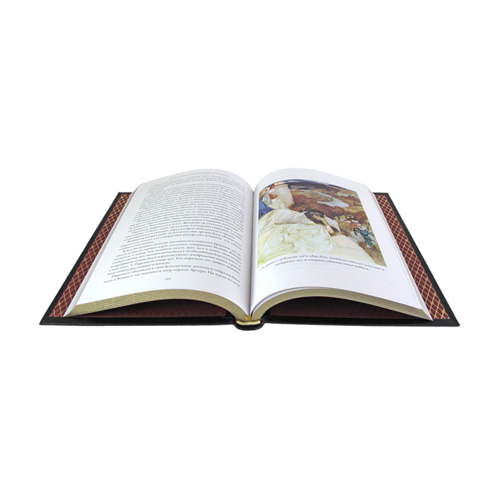Книга в кожаном переплете "Король Артур и его рыцари круглого стола" Генри Гилберт, Джеймс Ноулз