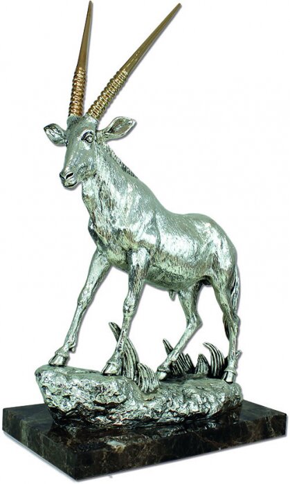 Скульптура "Орикс" посеребрение (Oryx, silvering)