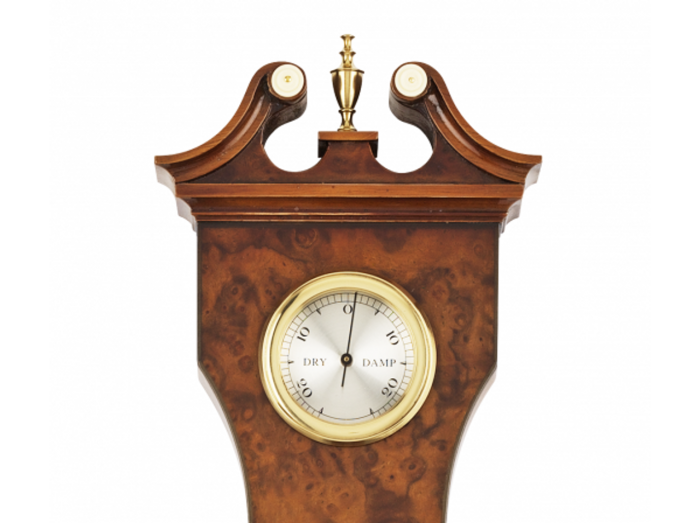 Часы-барометр «The Regency Banjo With Clock» из латуни и ореха