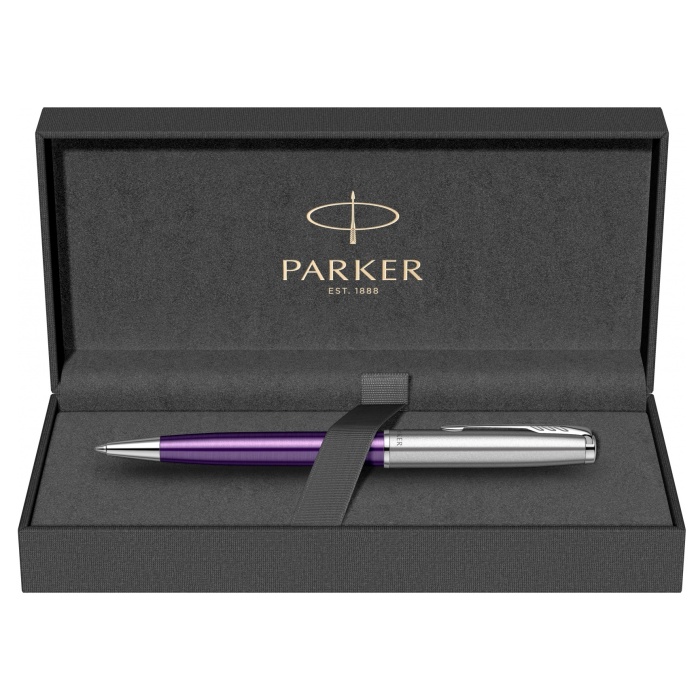 Шариковая ручка Parker Sonnet Essentials Violet SB Steel CT в подарочной упаковке