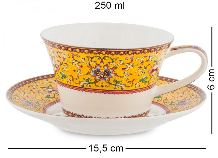 Чайный сервиз "Arabesca Yellow" на 6 персон, 15 предметов