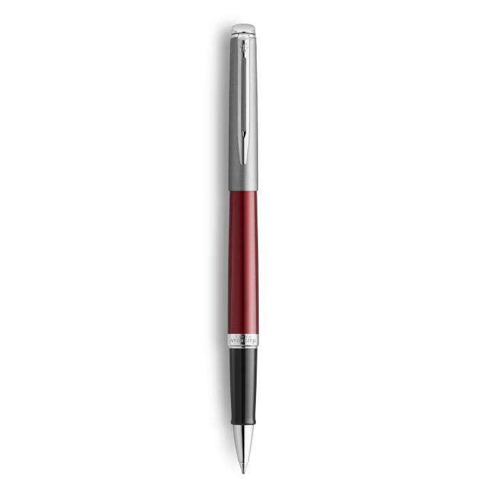 Ручка-роллер Waterman Hemisphere Entry Point Stainless Steel with Red Lacquer в подарочной упаковке.