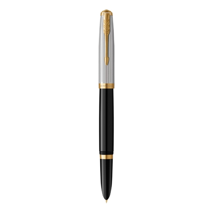 Перьевая ручка Parker 51 Premium Black GT, перо: M/F