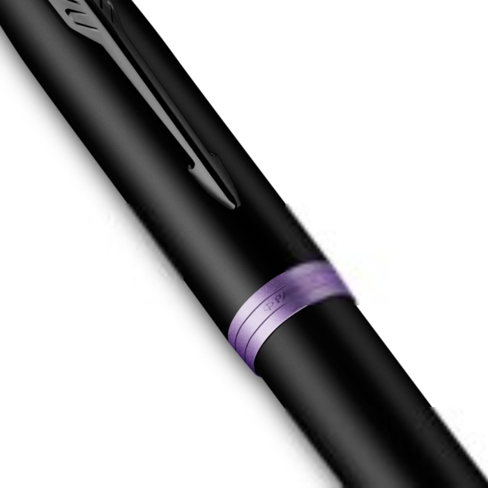 Ручка перьевая Parker IM Vibrant Rings Flame Amethyst Purple в подарочной упаковке.