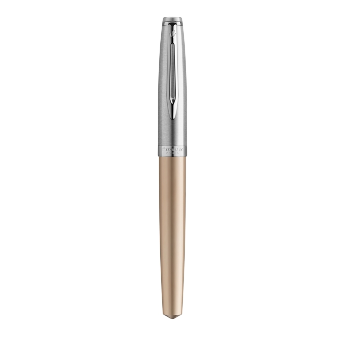 Ручка-роллер Waterman Embleme цвет GOLD CT в подарочной упаковке.