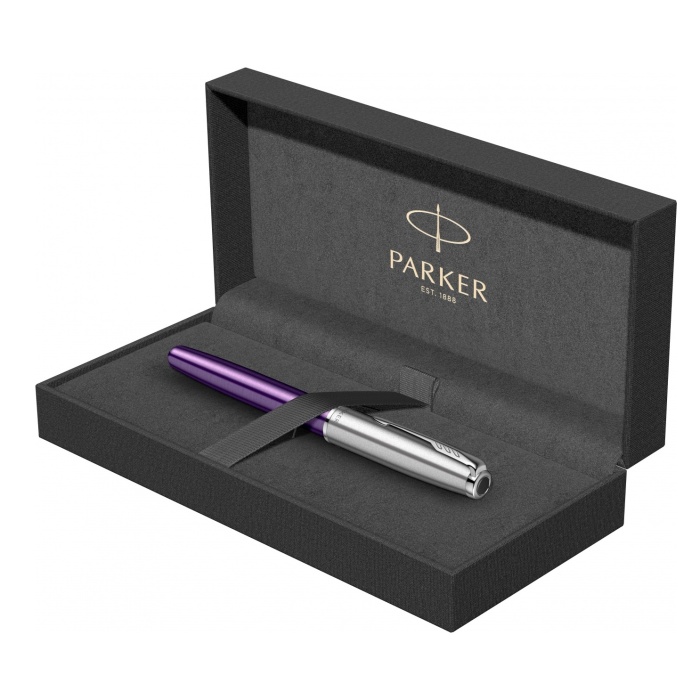 Перьевая ручка Parker Sonnet Essentials Violet SB Steel CT, перо F