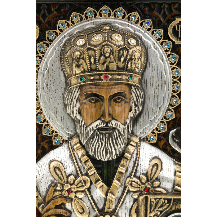 Икона из дерева "Николай Угодник"