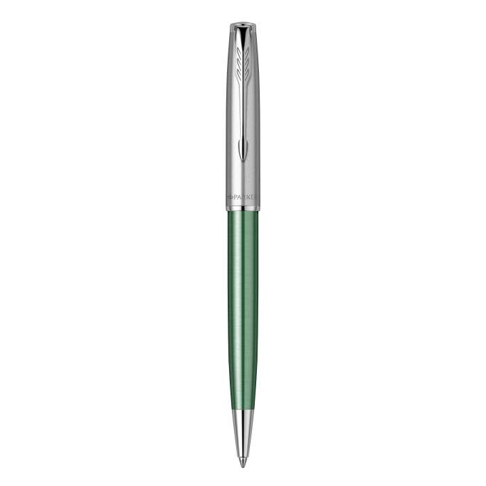 Шариковая ручка Parker Sonnet Essentials Green SB Steel CT в подарочной упаковке.