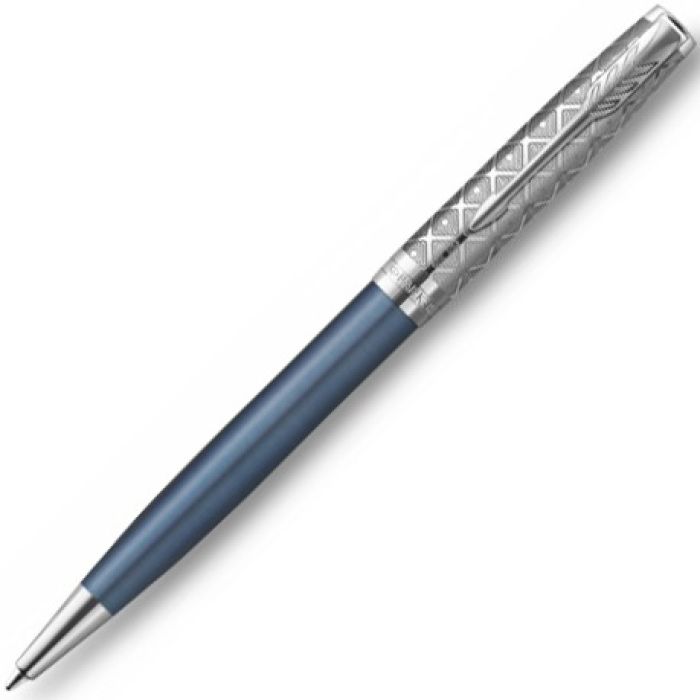 Шариковая ручка Parker Sonnet Premium Refresh BLUE, цвет чернил Мblack, в подарочной упаковке