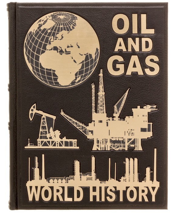 Подарочная книга в кожаном переплете "Oil and gas" на английском