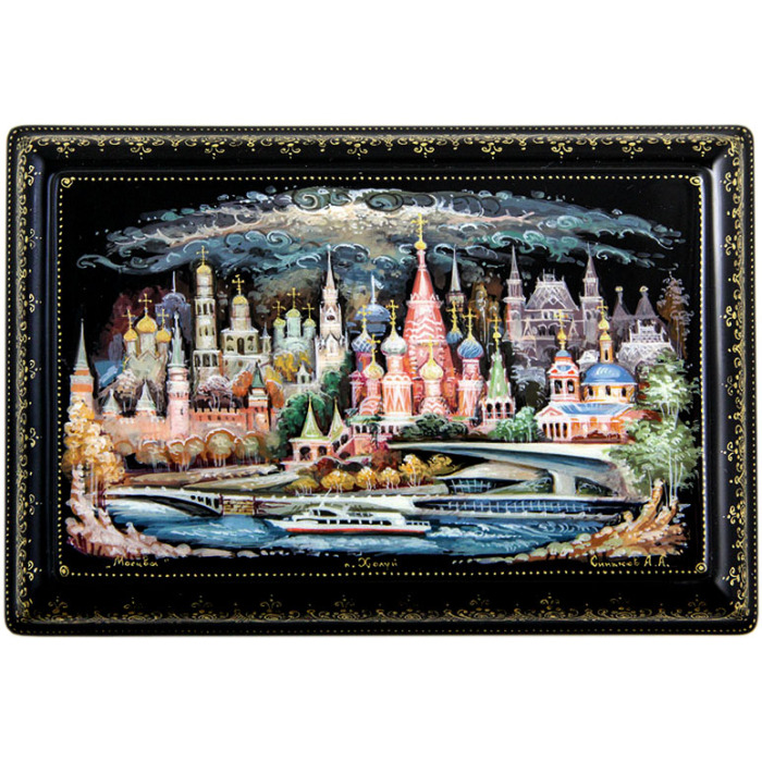Шкатулка "Современная Москва" Холуй