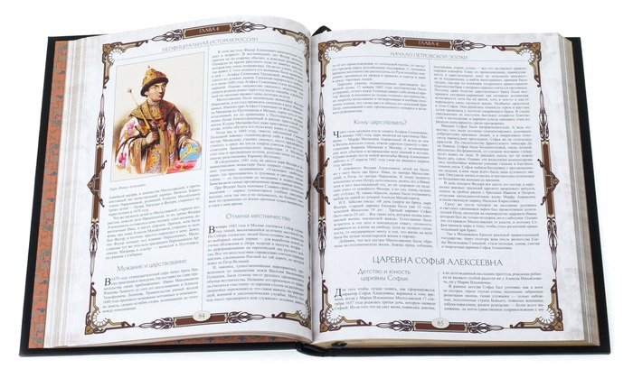 Подарочная книга в кожаном переплёте "Неофициальная история России"