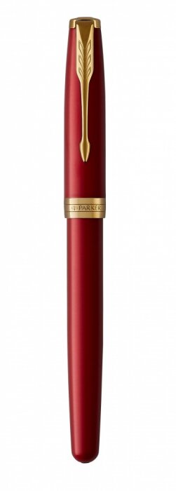 Ручка-роллер Parker Sonnet Red Intense, цвет стержня черный F, в подарочной коробке