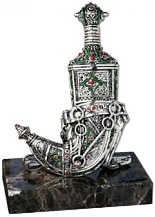 Скульптура "Арабский кинжал" посеребрение (Janbiyah, silvering)