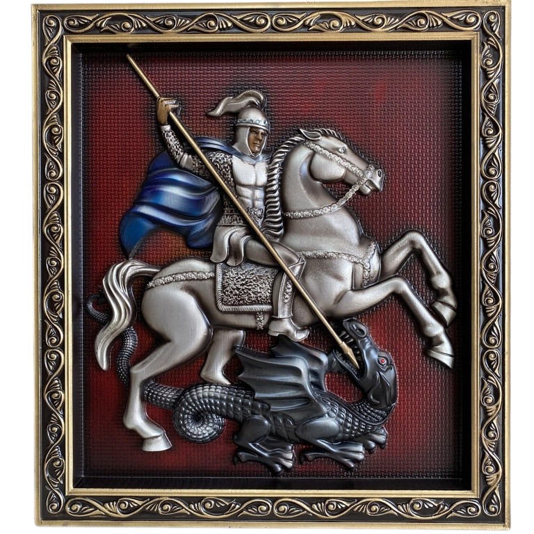 Панно из дуба "Герб Москвы"