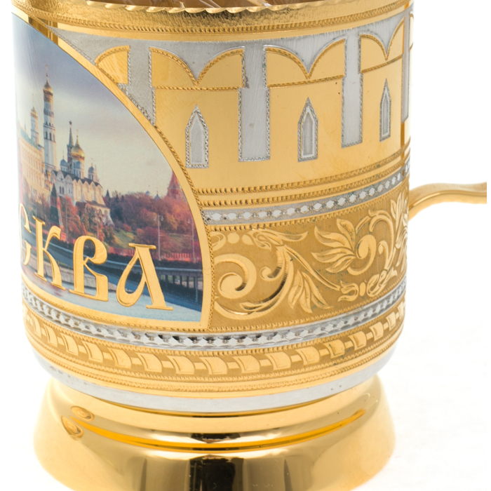Подстаканник "Москва" с тарелкой, Златоуст
