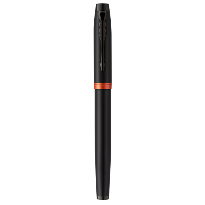 Ручка перьевая Parker IM Vibrant Rings Flame Orange в подарочной упаковке.