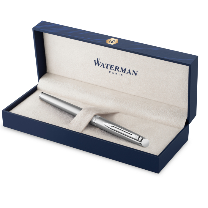 Перьевая ручка Waterman Hemisphere Entry Point Stainless Steel matte в подарочной упаковке.