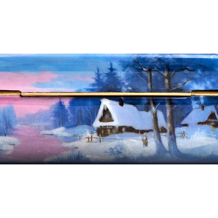 Шкатулка "Зима" Пястолов, Федоскино