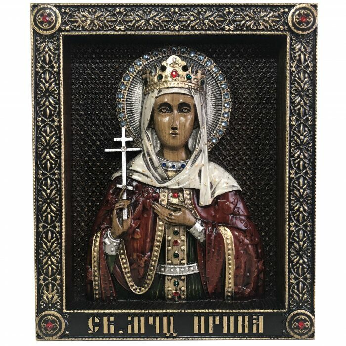 Икона из дерева "Святая Ирина"