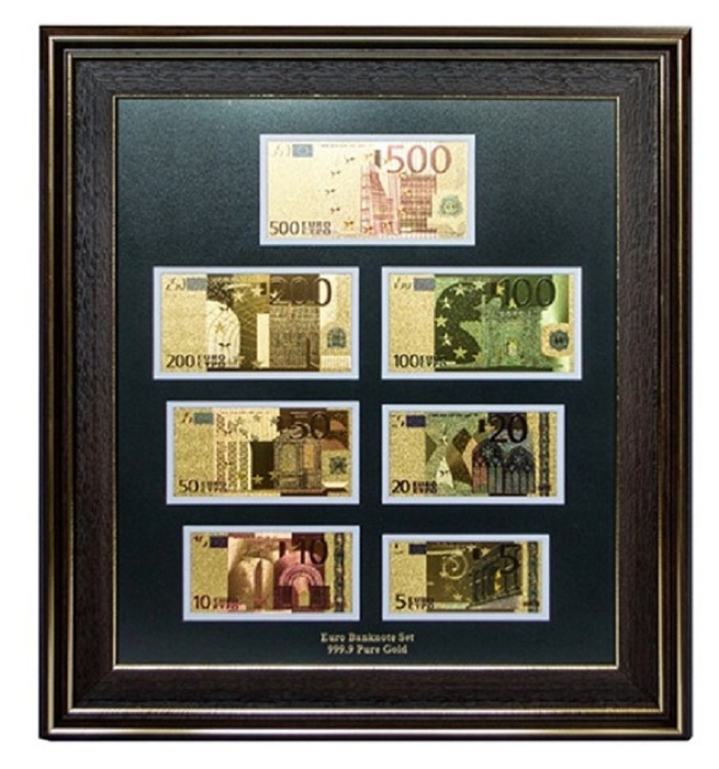 Панно "Все банкноты EUR (евро) Евросоюз"