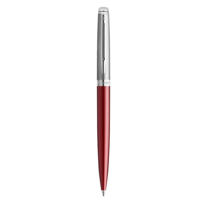 Шариковая ручка Waterman Hemisphere Entry Point Stainless Steel Red в подарочной упаковке.
