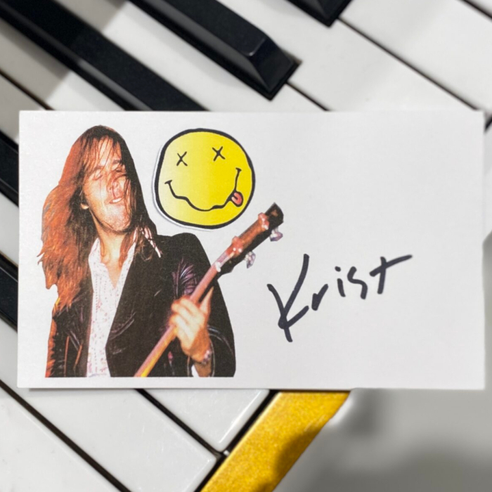 Карточка с автографом музыканта Криста Новоселича, Nirvana