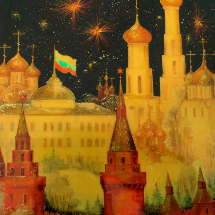 Шкатулка "Москва" Комякова, Палех