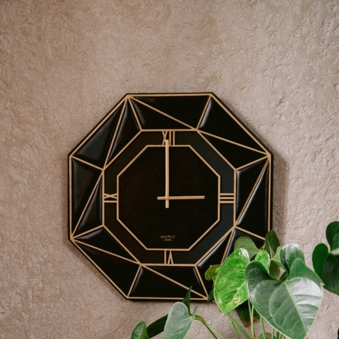 Настенные часы «Deco» черные