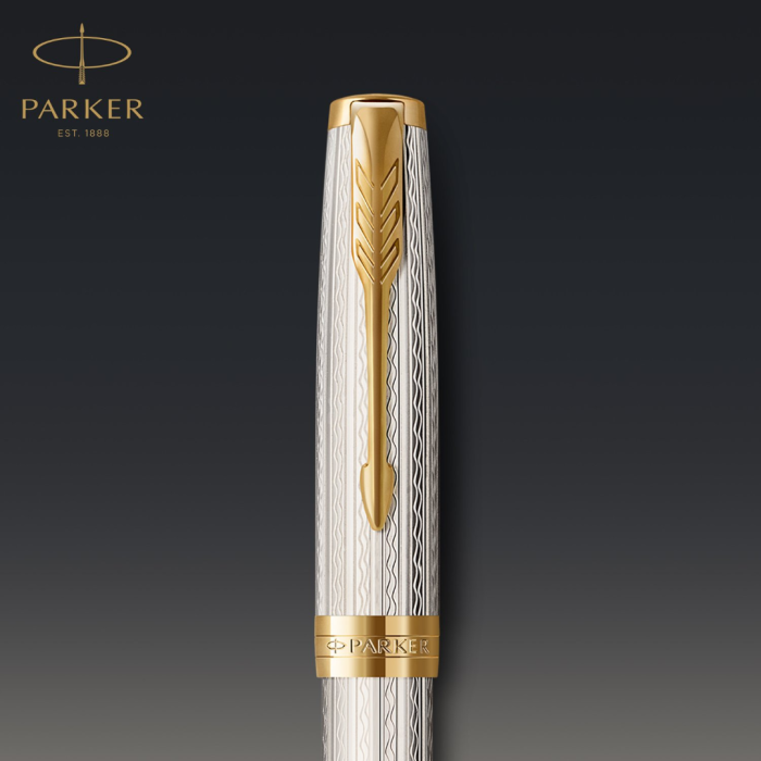 Перьевая ручка Parker Sonnet Silver Mistral GT, в подарочной упаковке