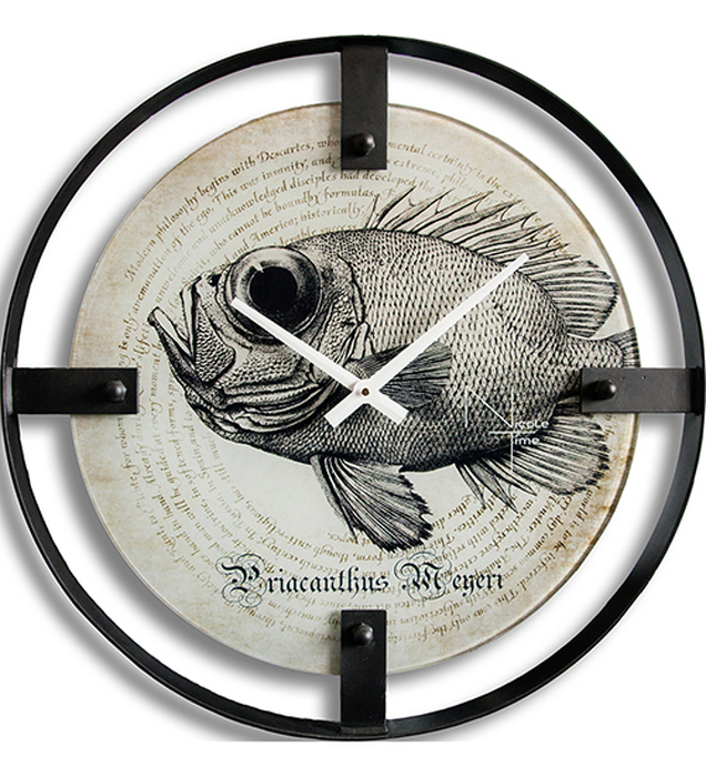 Часы настенные в стиле модерн "Fish"