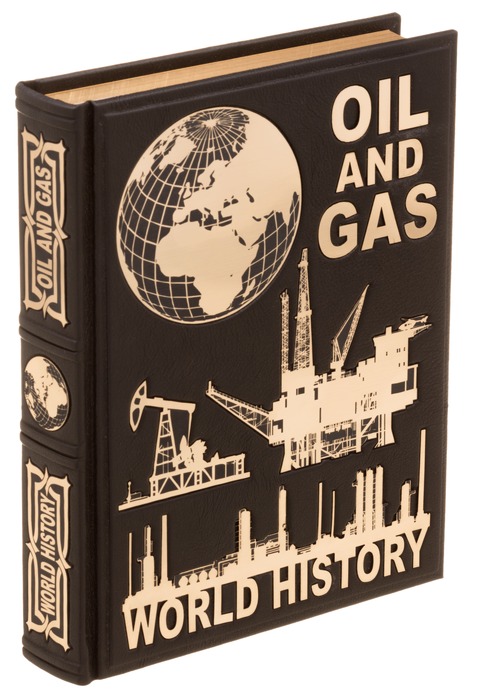 Подарочная книга в кожаном переплете "Oil and gas" на английском