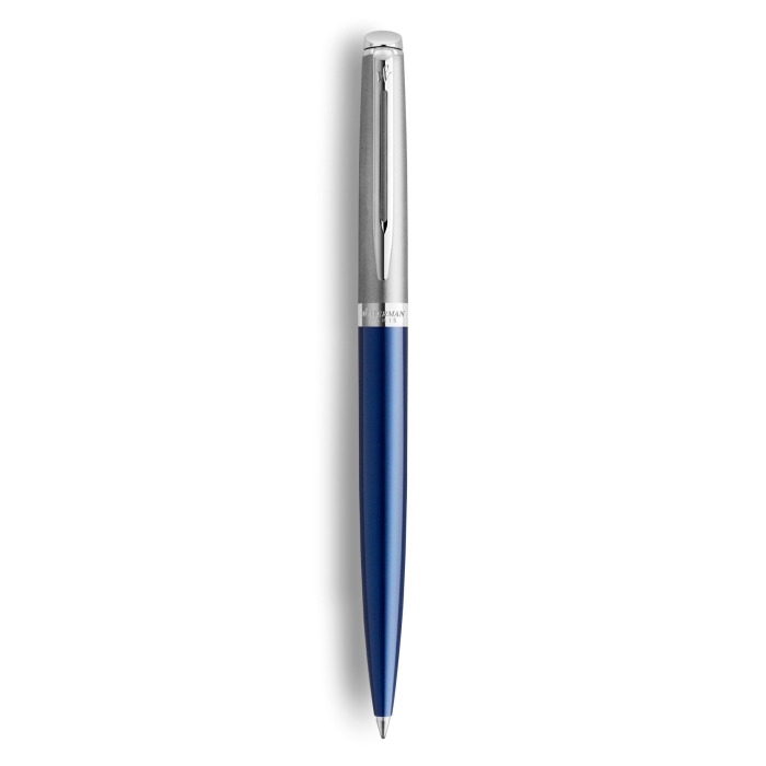 Шариковая ручка Waterman Hemisphere Entry Point Stainless Steel with Blue Lacquer в подарочной упаковке.