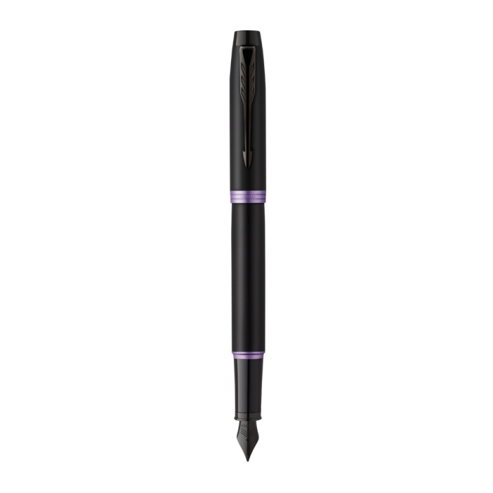 Ручка перьевая Parker IM Vibrant Rings Flame Amethyst Purple в подарочной упаковке.