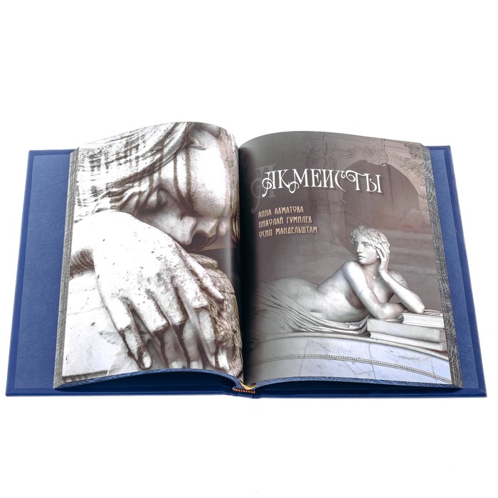 Подарочная книга в кожаном переплете "Серебряный век. Избранная лирика"