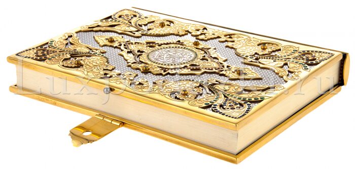 Подарочная книга в окладе "Коран" на арабском языке с камнями