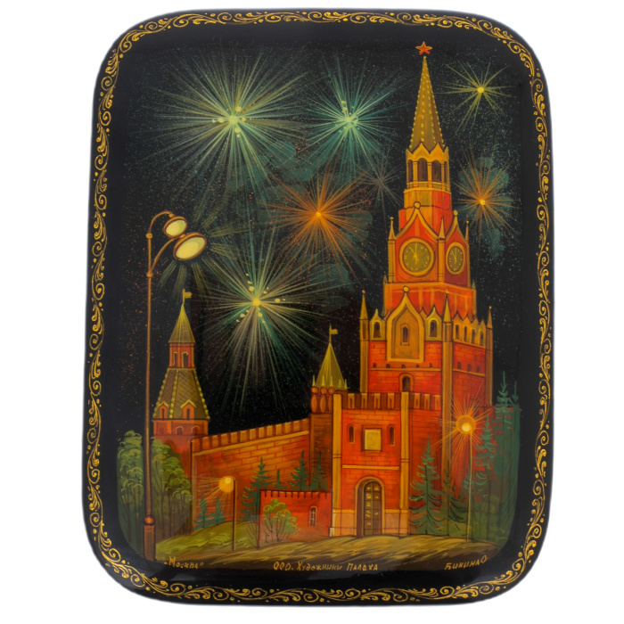 Шкатулка "Ночная Москва" Бикина, Палех