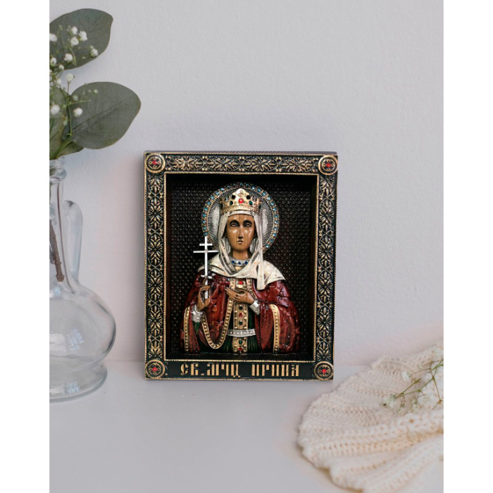Икона из дерева "Святая Ирина"