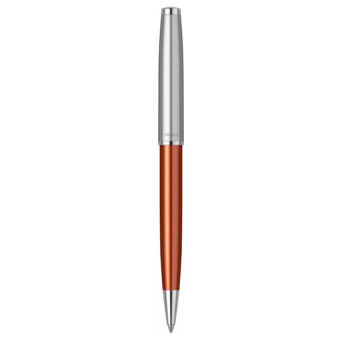 Шариковая ручка Parker Sonnet Essentials Orange SB Steel CT в подарочной упаковке.