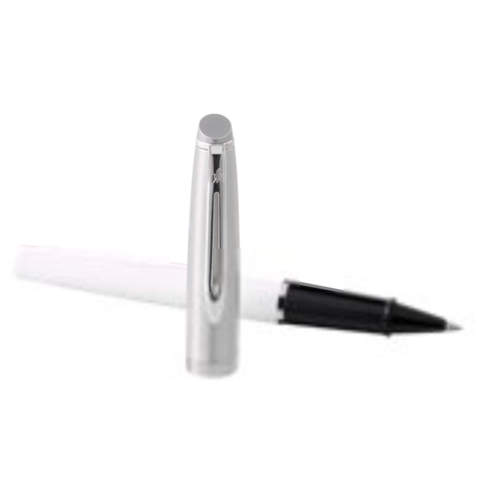 Ручка-роллер Waterman Embleme цвет Ecru White CT в подарочной упаковке.